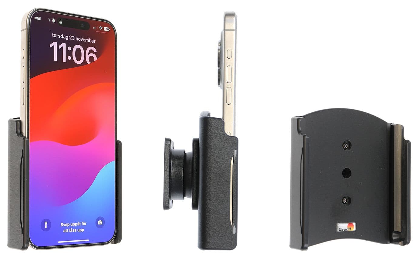 Brodit Passiv holder med kuleledd 711375 - iPhone 15 Pro Max