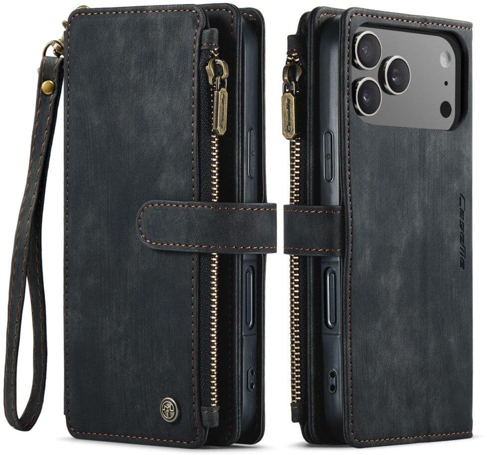 CaseMe C30 Wallet Cover (iPhone 17 Pro/18 Pro) - etui - Svart