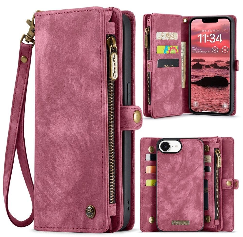 CaseMe Vintage 2-i-1 (iPhone 17e/16e) - Rød
