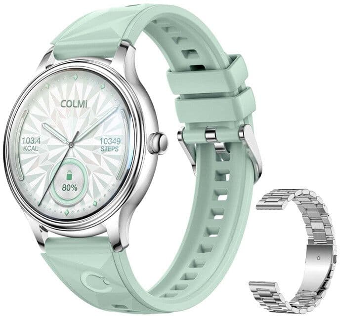 Colmi Smart watch with silicone and steel band (L28) - Grønn