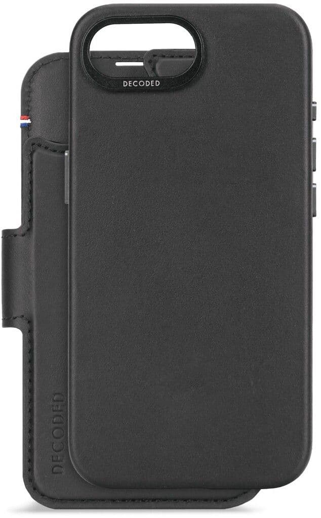 Decoded avtakbar lommebok (iPhone 17e/16e) - Svart