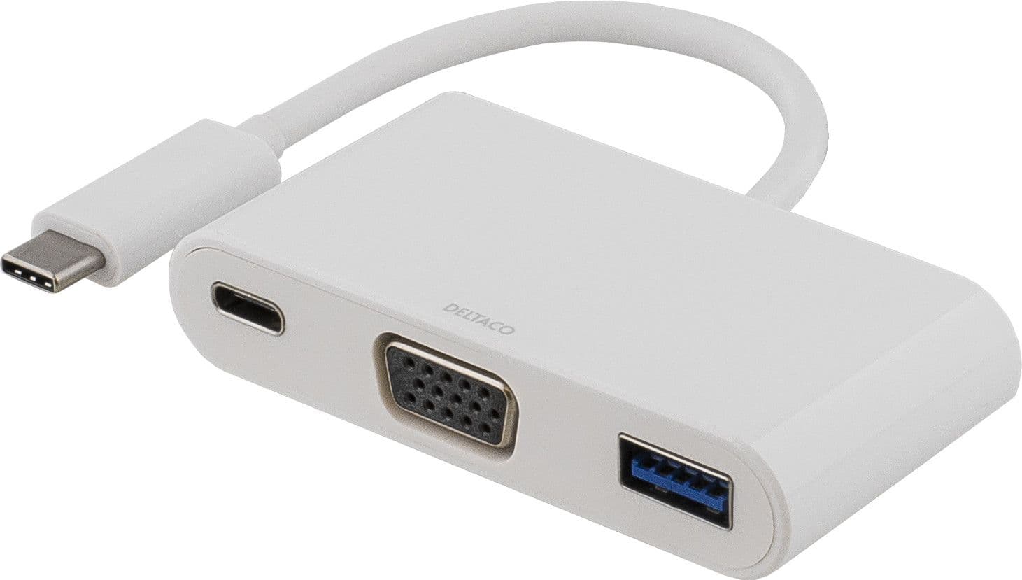Deltaco USB-C Adapter 60W - Hvit