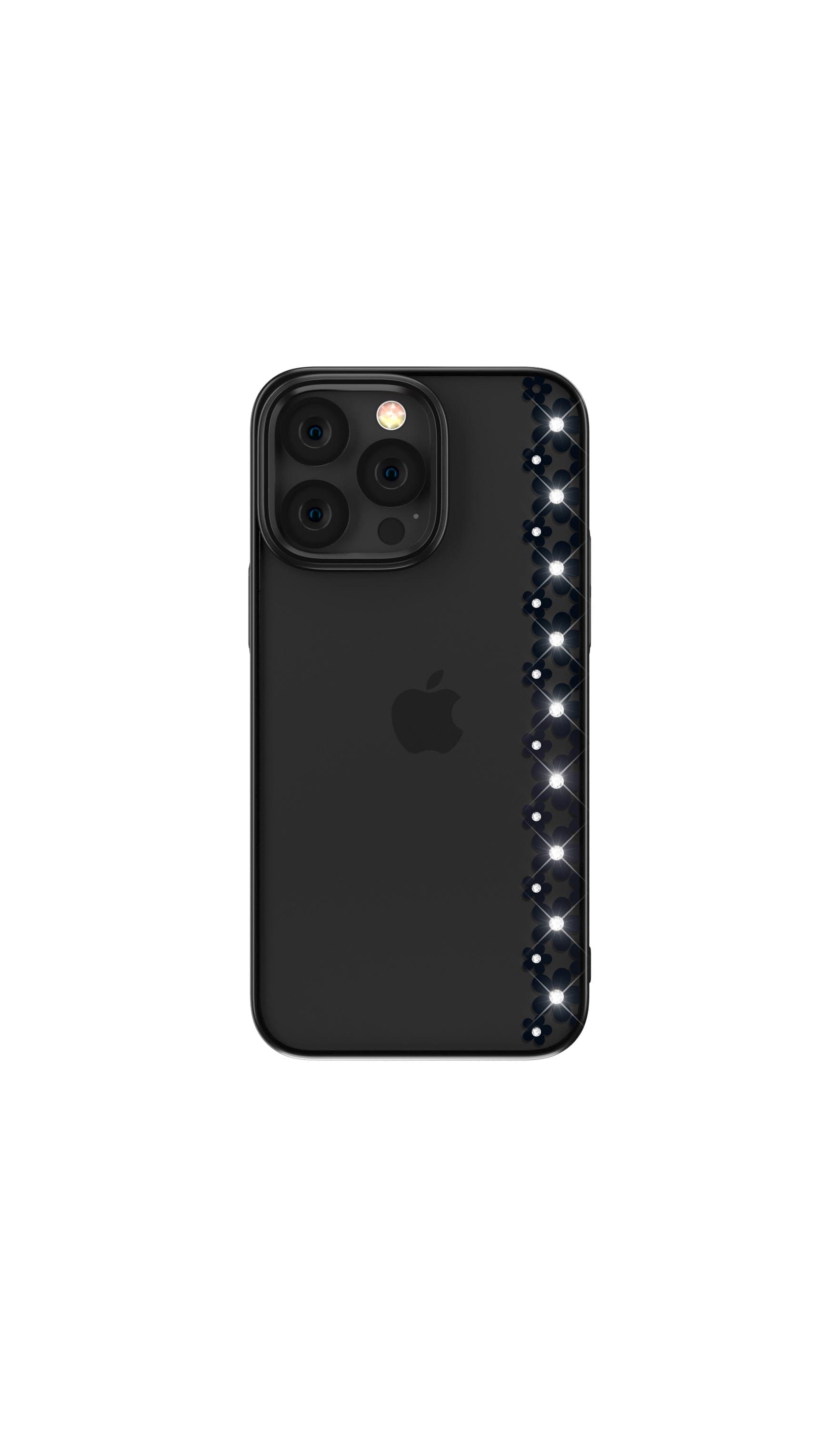 Devia Clover Glitter-deksel (iPhone 14 Plus) - Svart