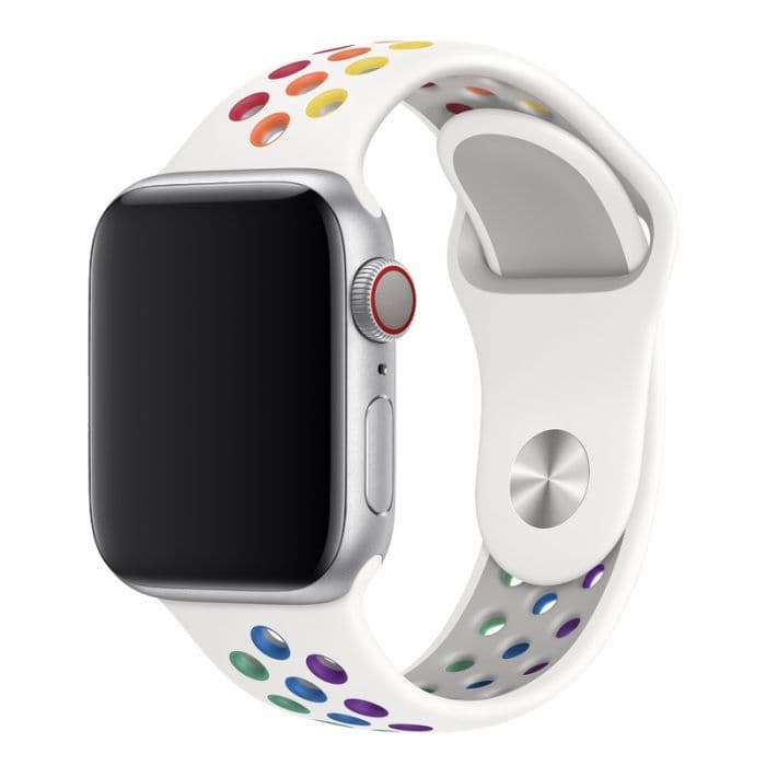 Devia Deluxe Sport2 Rainbow (Apple Watch 42/41/40/38mm) - Hvit