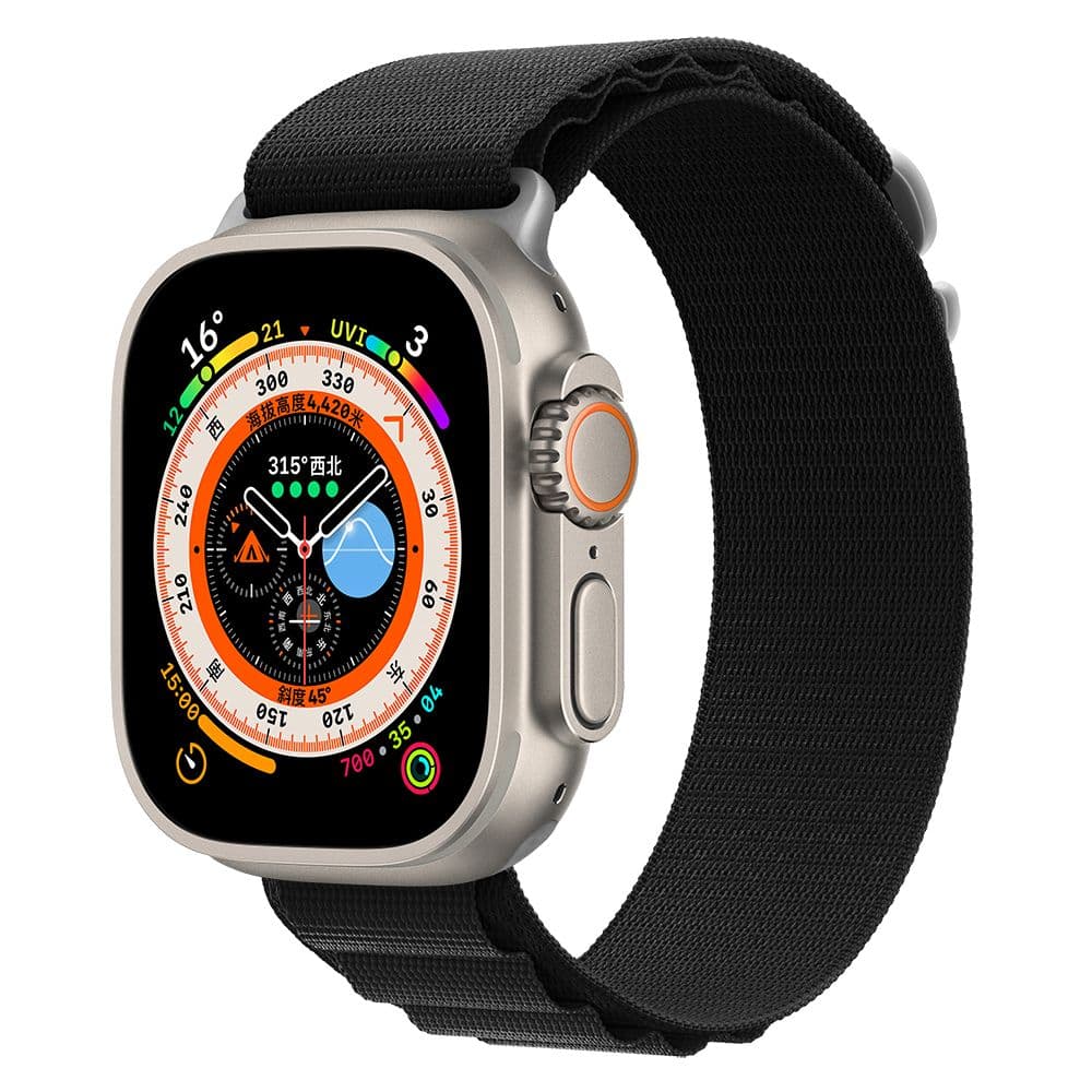 Devia Nylon Woven (Apple Watch 42/41/40/38mm) - Svart
