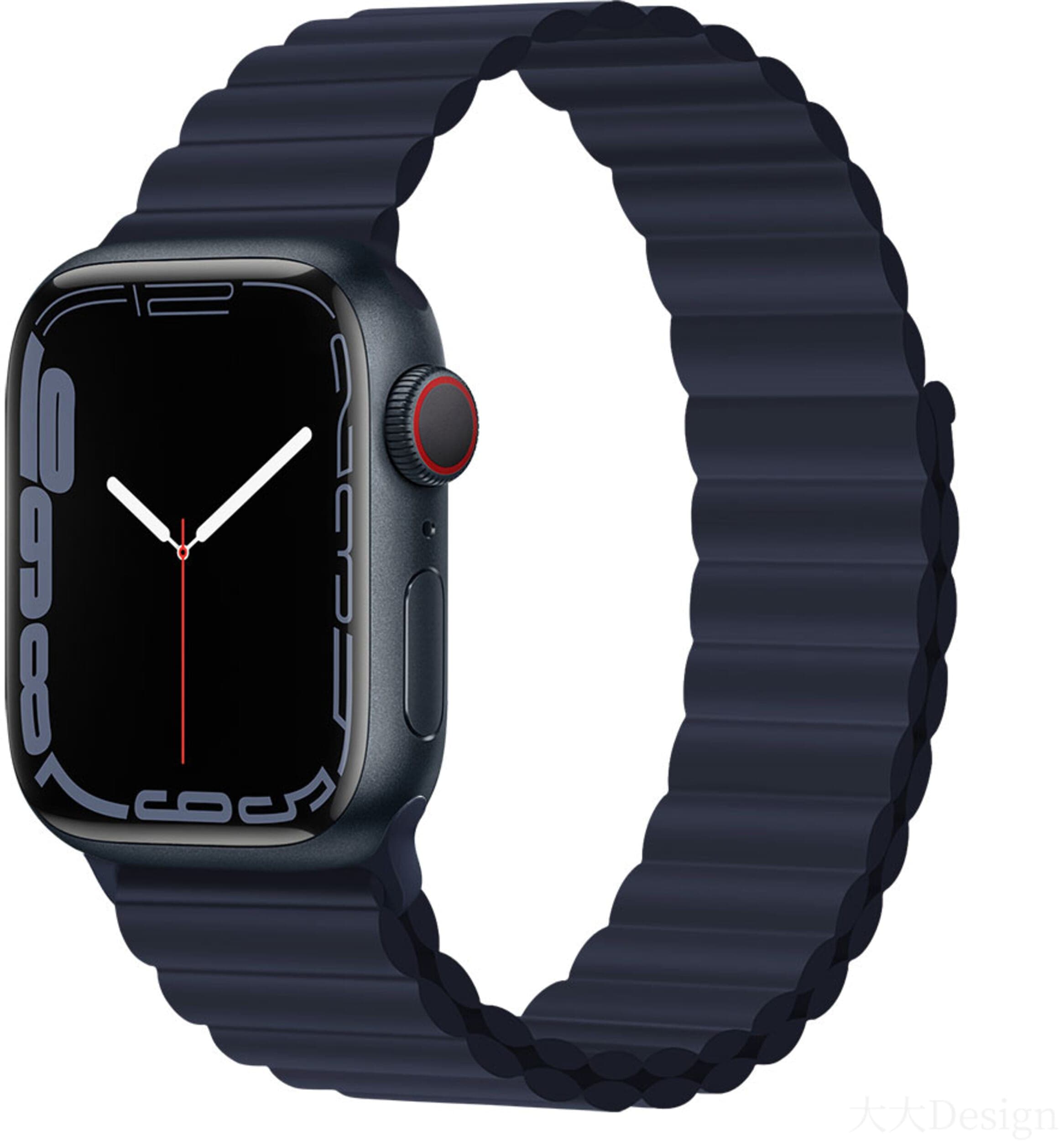 Devia Sport3 Silicone Magnet Watch Band (Apple Watch 42/41/40/38mm) - Mørkeblå