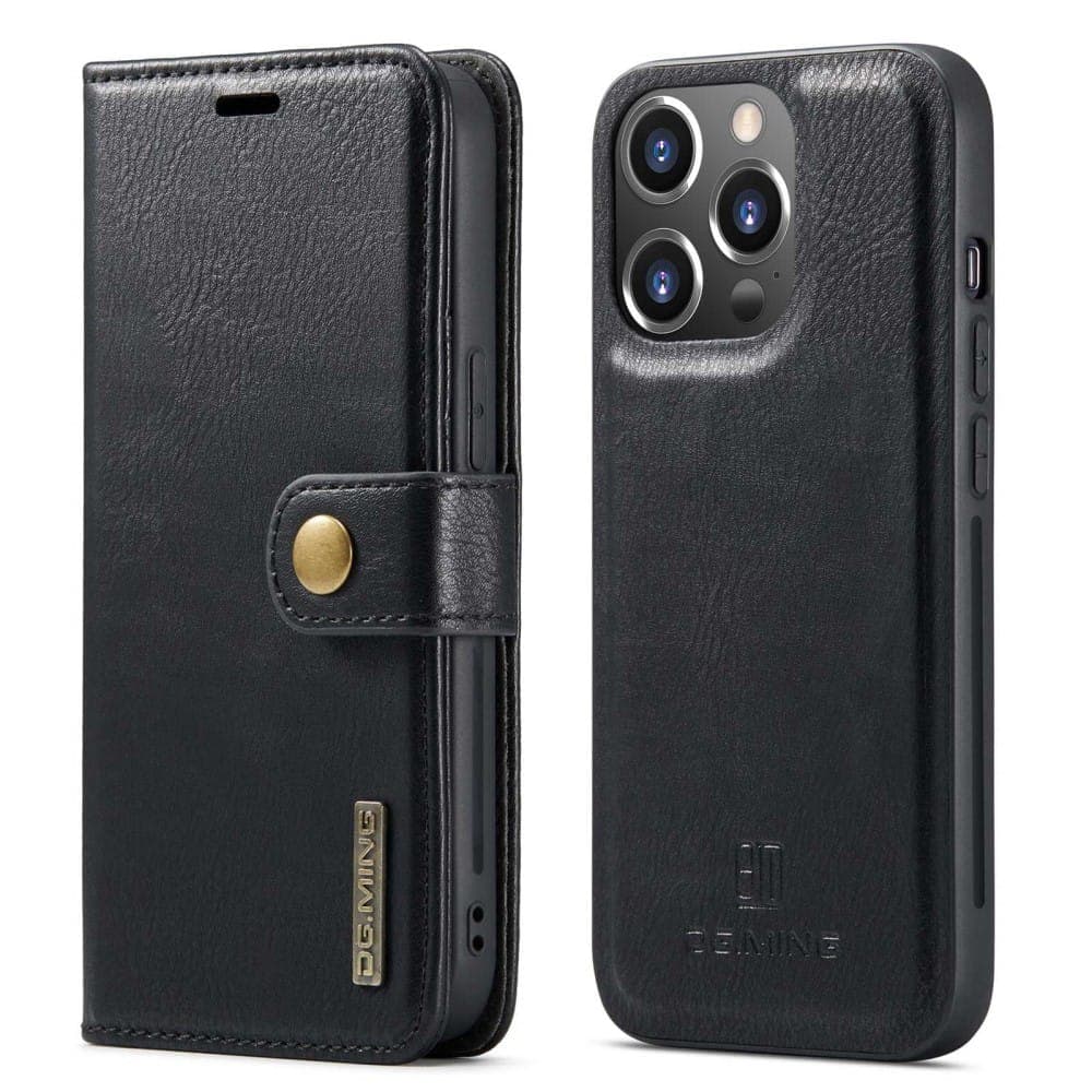 DG Ming avtakbar lommebok (iPhone 14 Pro) - Svart