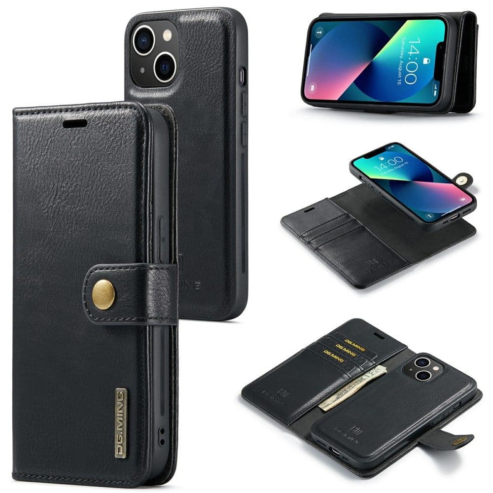 DG Ming avtakbar lommebok (iPhone 15) - Svart