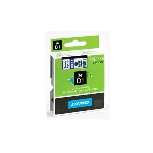 Dymo Tape D1 9mm x 7m - Blå/Hvit