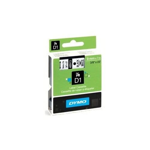 Dymo Tape D1 9mm x 7m - Svart/Hvit