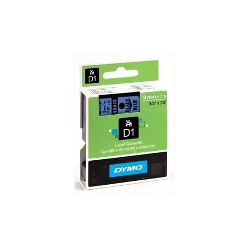 Dymo Tape D1 9mm x 7m - Svart/Blå