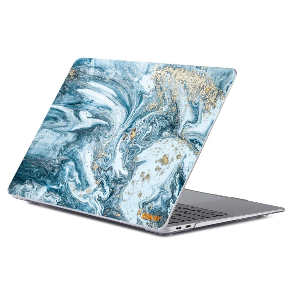 Enkay Marble Case (Macbook Pro 14 (2021-2023)) - Blå/Gull