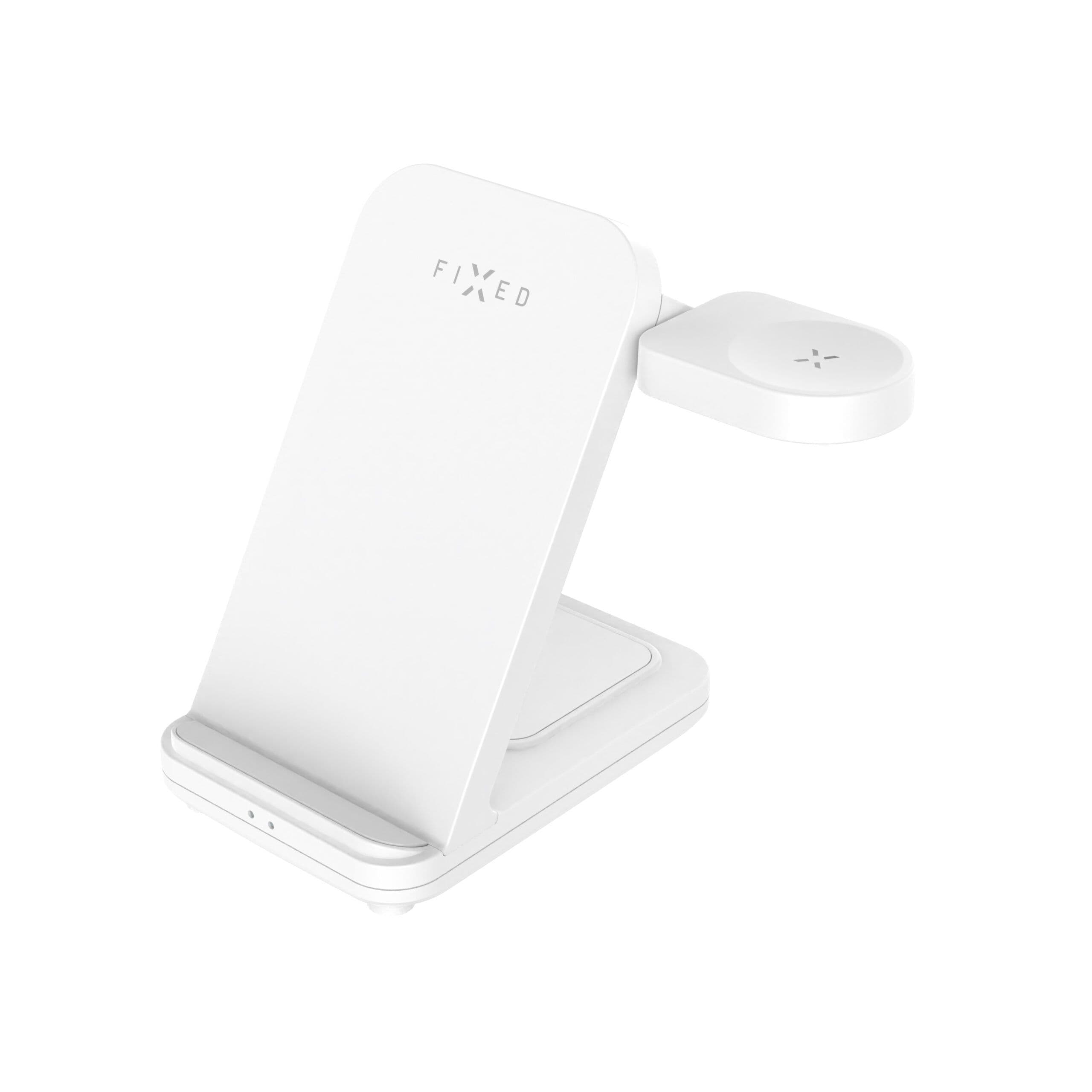 Fixed 3-i-1 trådløs ladestasjon for Samsung - Hvit