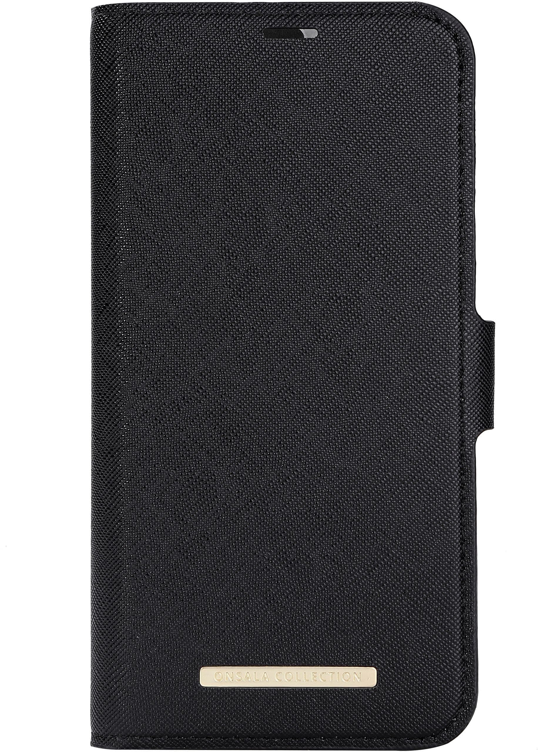 Onsala Magnetic Saffiano Wallet (iPhone 14 Plus) - Svart