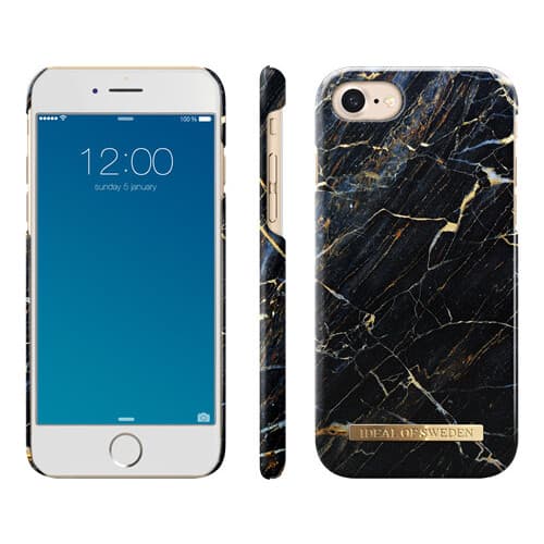 iDeal Of Sweden Fashion Marble (iPhone SE3/SE2/8/7) - Svart/guld
