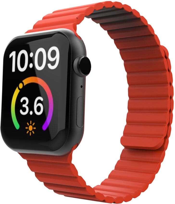 Lippa Magnetic Silicone Strap (Apple Watch 42/41/40/38 mm) - Röd
