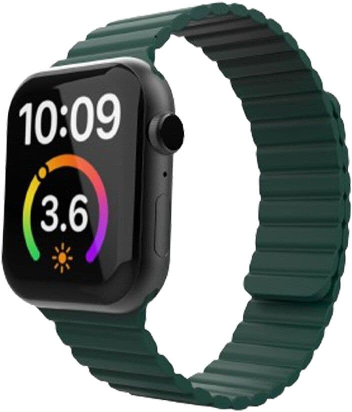 Lippa Magnetic Silicone Strap (Apple Watch 42/41/40/38 mm) - Grön
