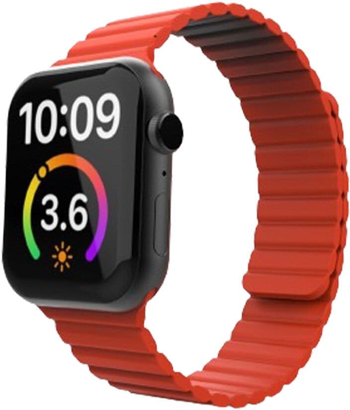 Lippa Magnetic Silicone Strap (Apple Watch 49/46/45/44/42 mm) - Röd