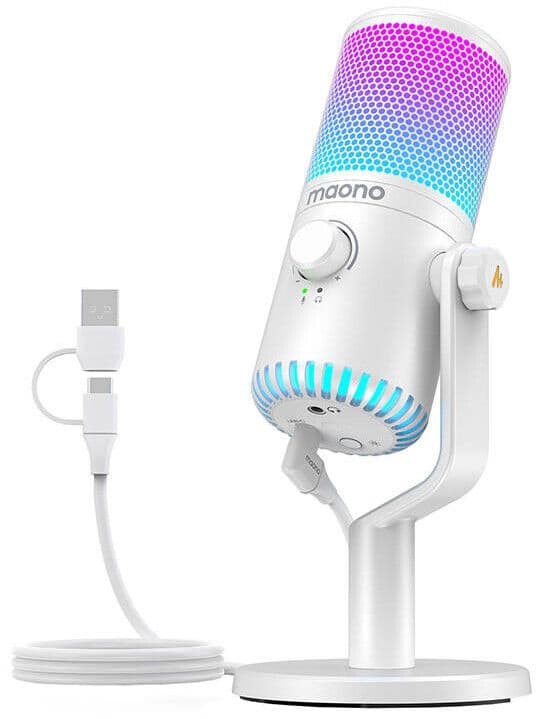 Maono DM30 RGB spillmikrofon - Hvit