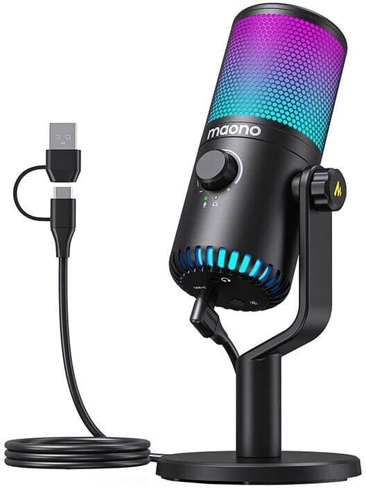 Maono DM30 RGB spillmikrofon - Svart
