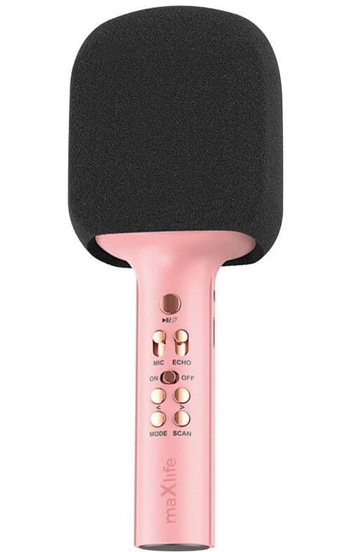 maXlife Bluetooth-mikrofon med høyttaler MXBM-600 - Rosa