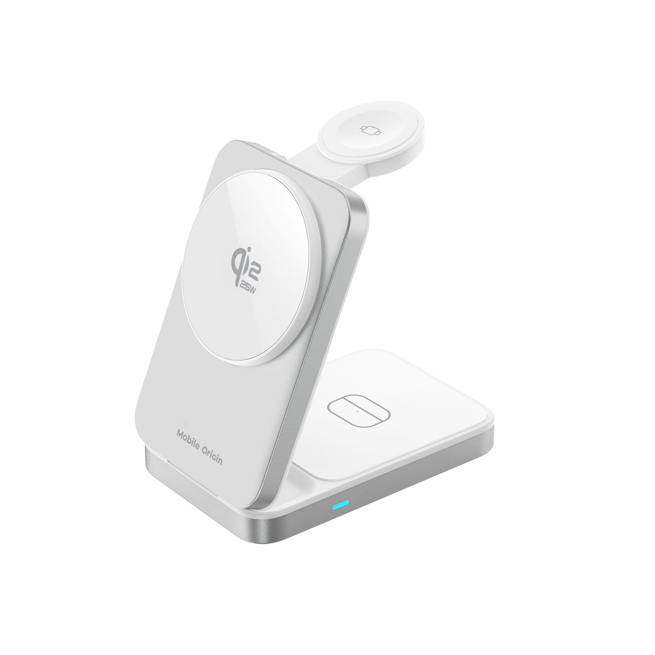 Mobile Origin 3-in-1 Foldable Qi2 Charging Stand 25W