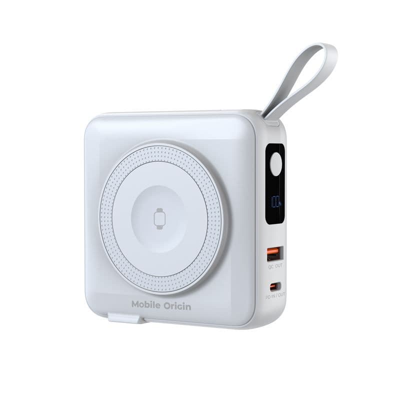 Mobile Origin powerbank og reiselader 10 000 mAh - Hvit