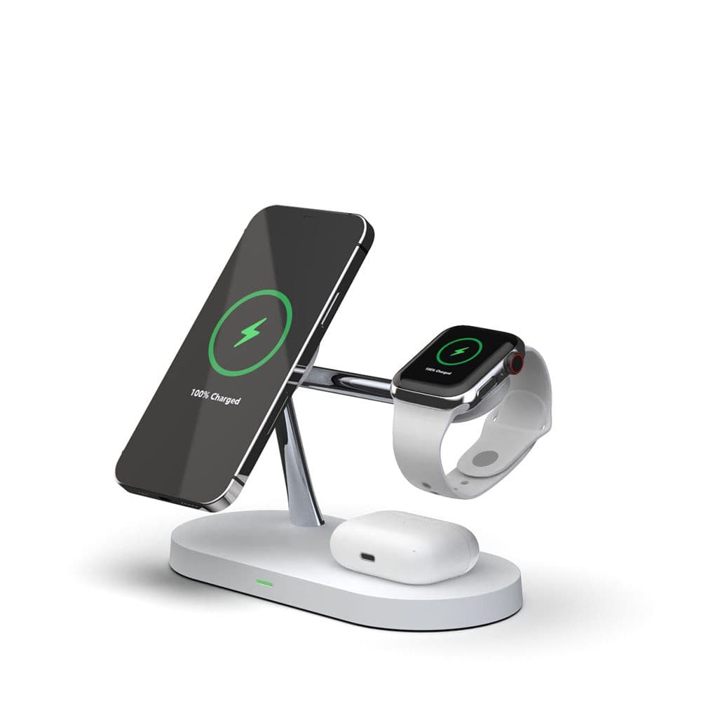 Moobio Trådløs Ladestasjon 4-i-1 10W med MagSafe - Hvit