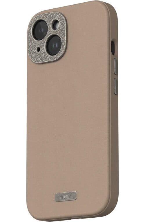 Moshi Napa Deksel (iPhone 15) - skinnskall - vegansk skinn - Brun