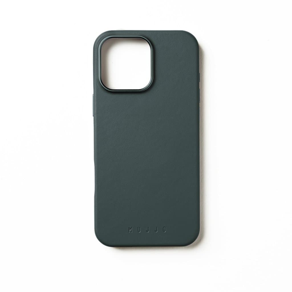 Mujjo Full Leather Case (iPhone 16 Pro Max) - Mørkegrønn