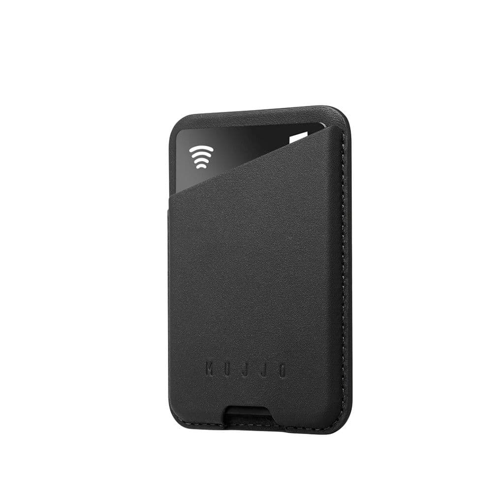 Mujjo Full Leather Magnetic Wallet - for MagSafe - Svart