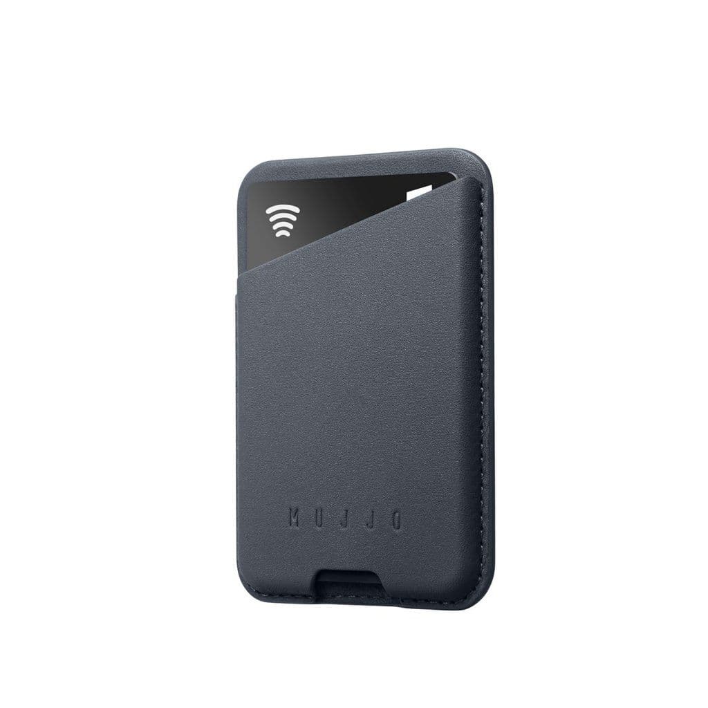 Mujjo Full Leather Magnetic Wallet - for MagSafe - Mørkeblå