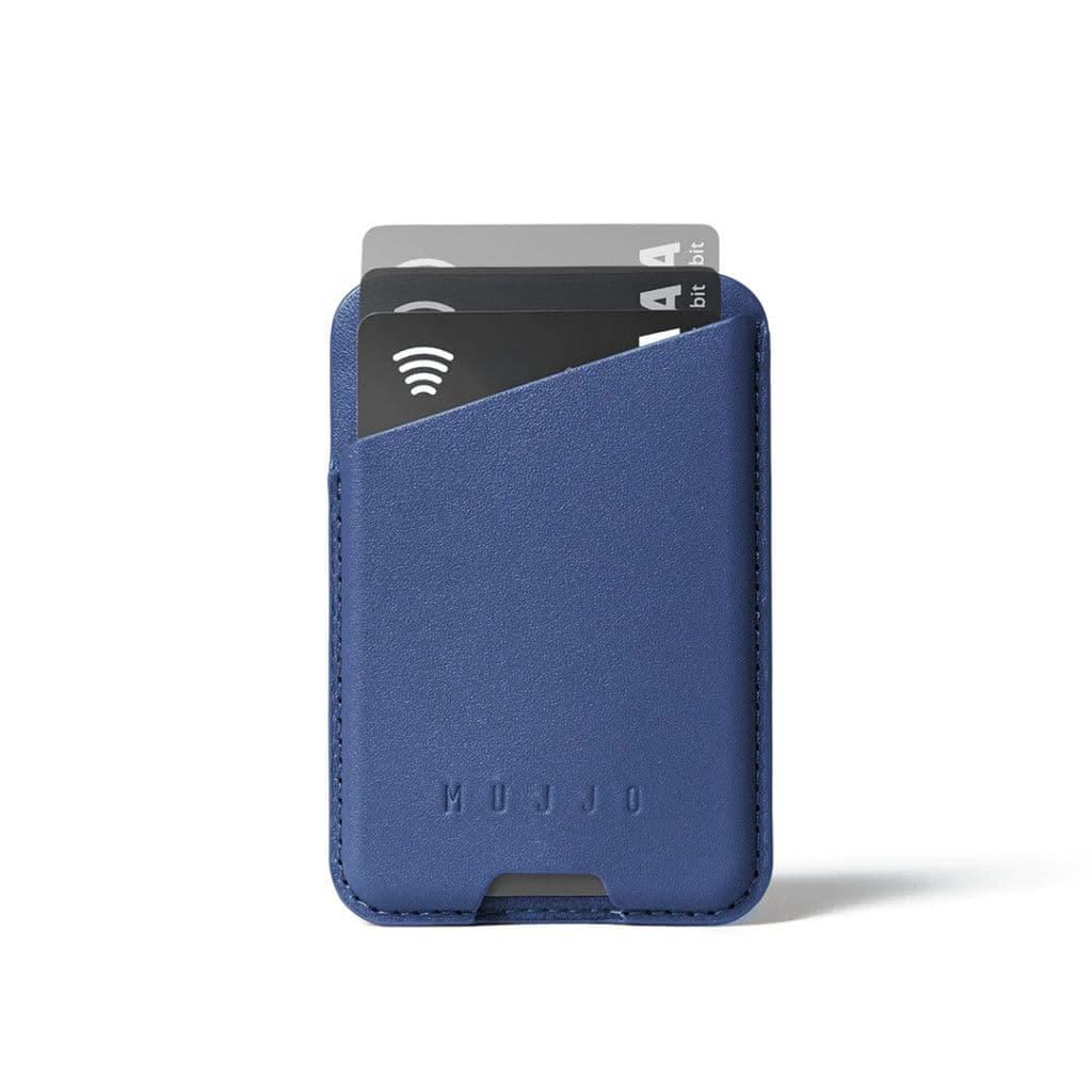 Mujjo Full Leather Magnetic Wallet - for MagSafe - Blå
