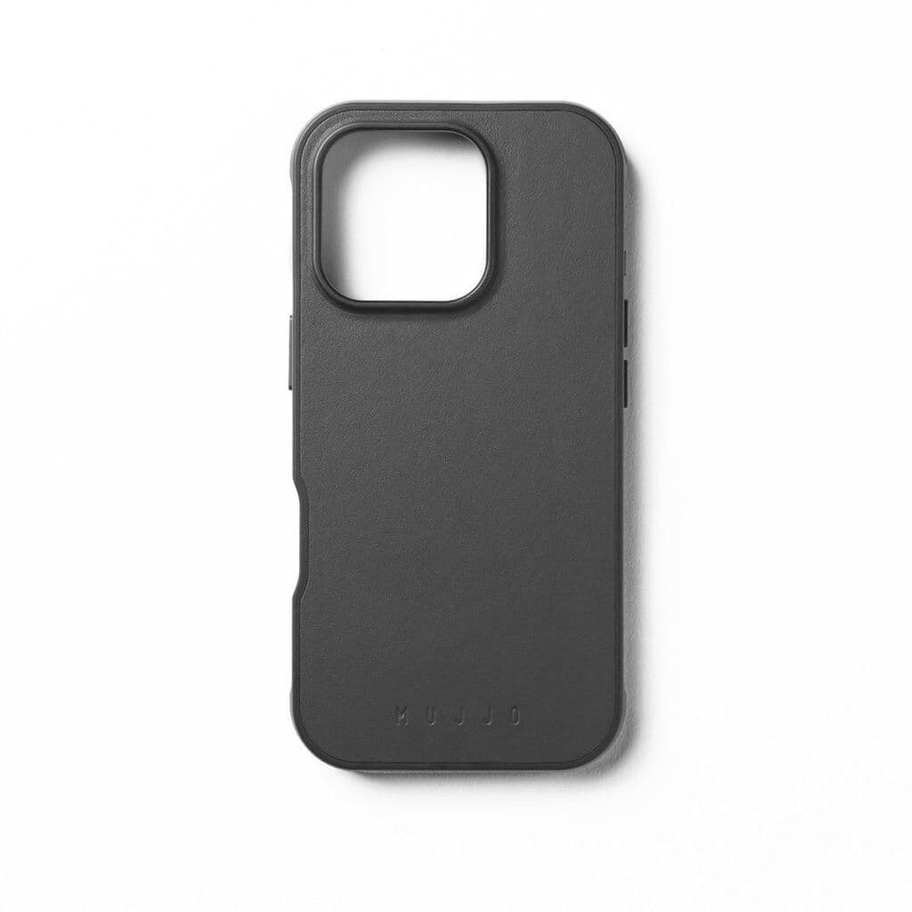 Mujjo Shield-deksel (iPhone 16 Pro) - Svart