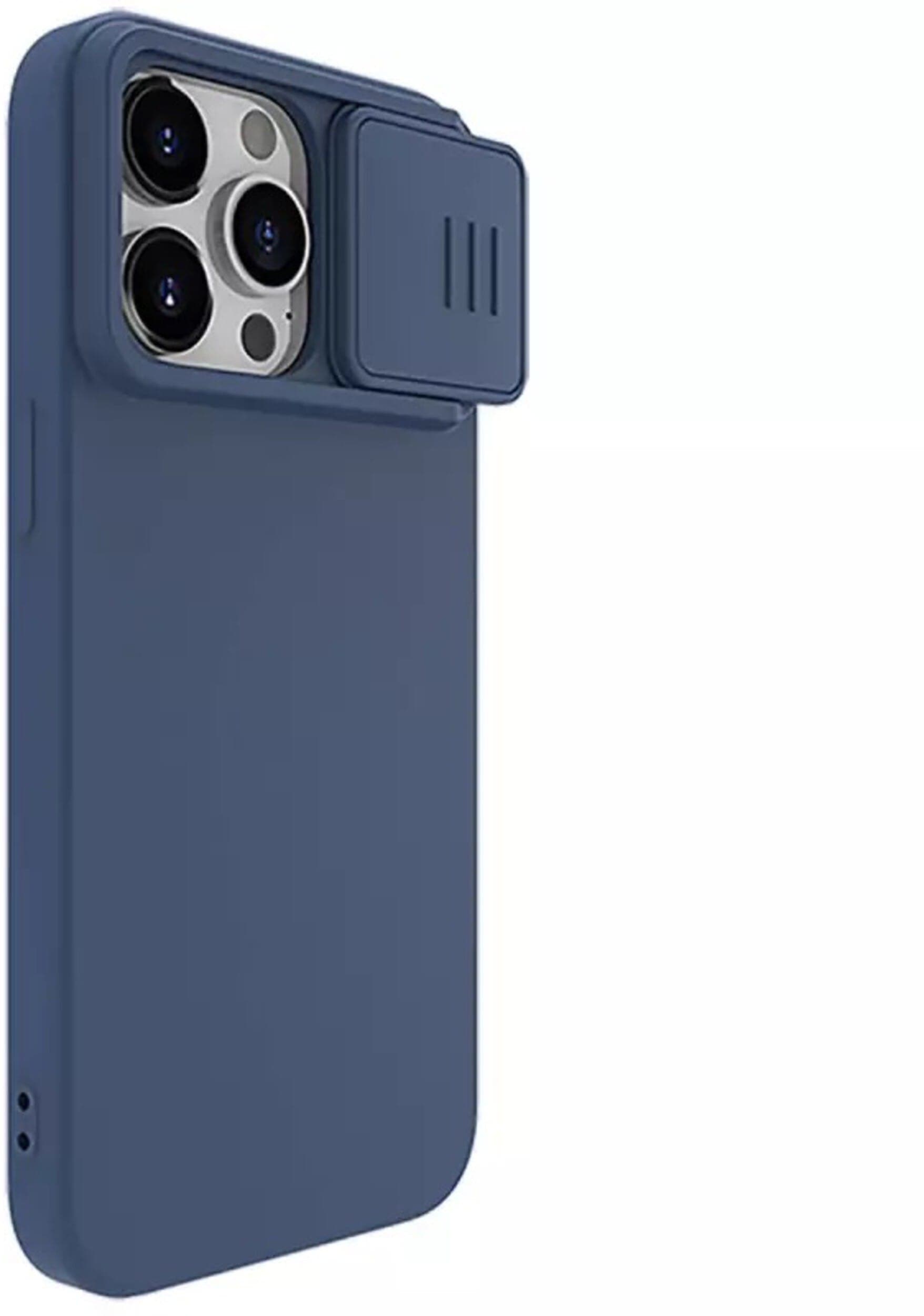Nillkin CamShield Silikonetui (iPhone 15 Plus) - Blå
