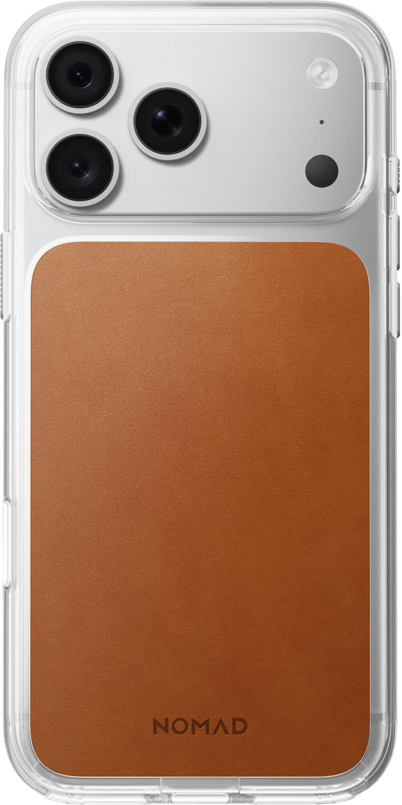 Nomad Clear Horween Leather Case (iPhone 17 Pro Max/18 Pro Max) - Ljusbrun