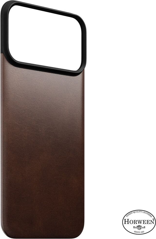 Nomad Magnetic Leather Back (iPhone 17 Pro Max/18 Pro Max) - Brun