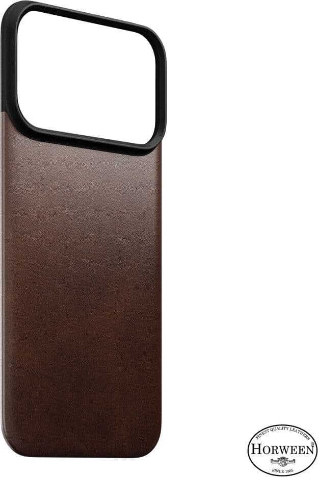 Nomad Magnetic Leather Back (iPhone 17 Pro/18 Pro) - Brun