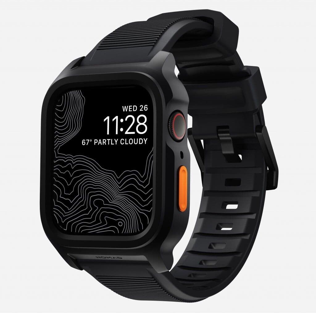 Nomad Rugged Case (Apple Watch 45/44 mm) - Svart