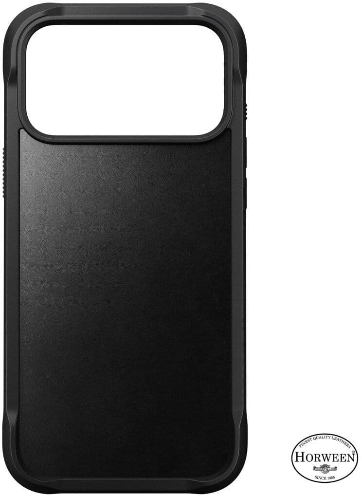 Nomad Rugged Horween Leather Case (iPhone 17 Pro) - Svart
