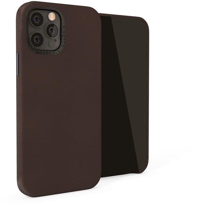 Pipetto Magnetic Leather Case (iPhone 12 Pro Max) - Brun