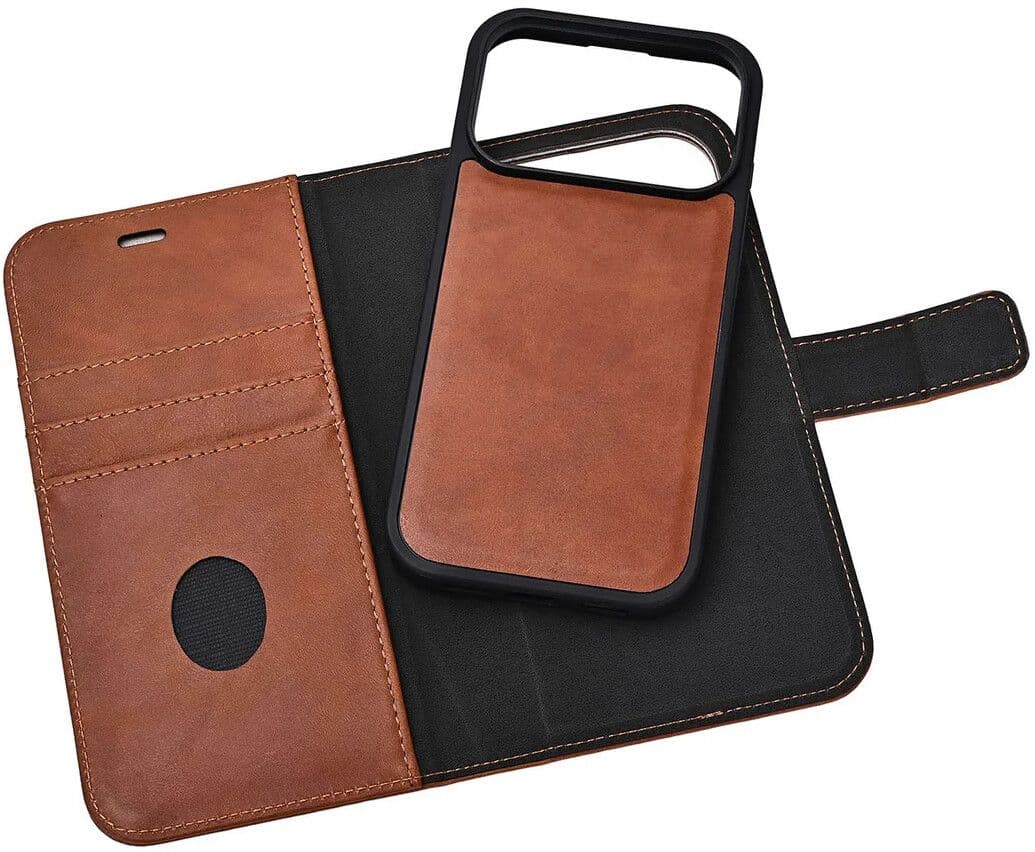 RadiCover Exclusive 2-in-1 Wallet (iPhone 17 Pro/18 Pro) - Brun