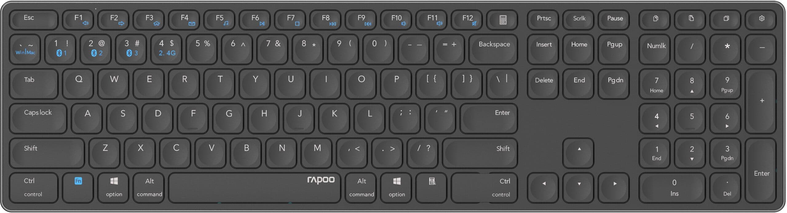 Rapoo E9800M trådløst Tangent