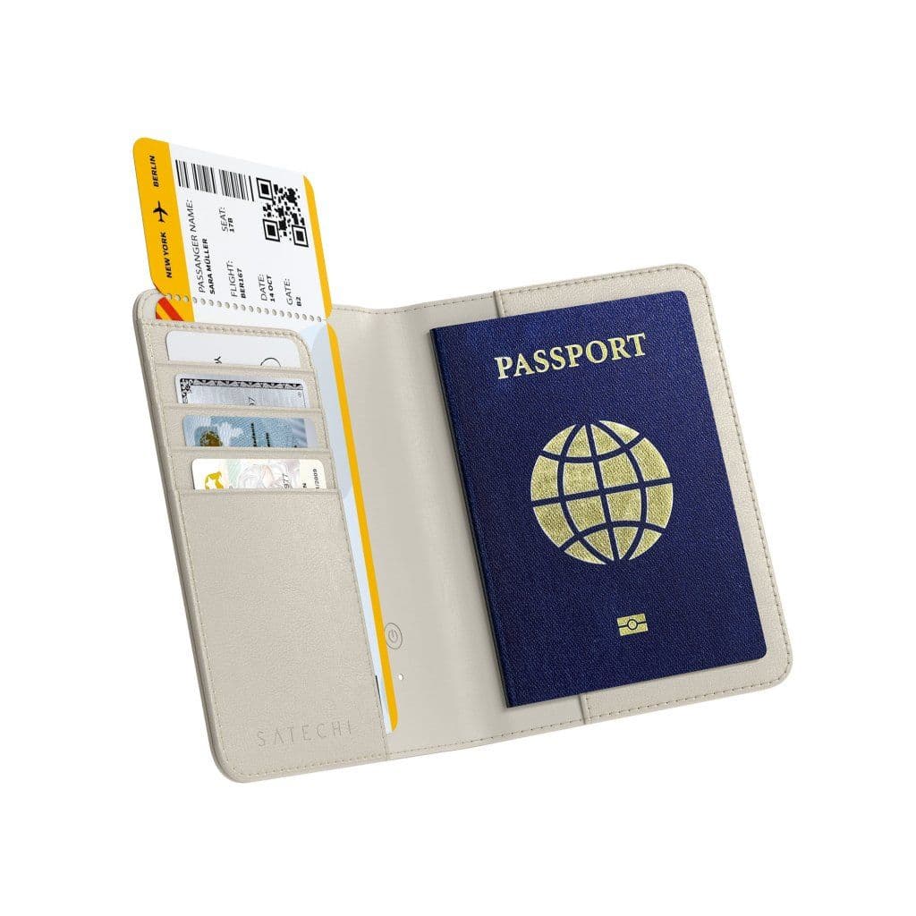 Satechi Passport Cover med Find My-tracker - Beige