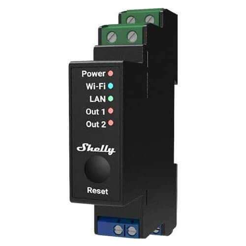 Shelly Pro 2PM - Strømbryter x2