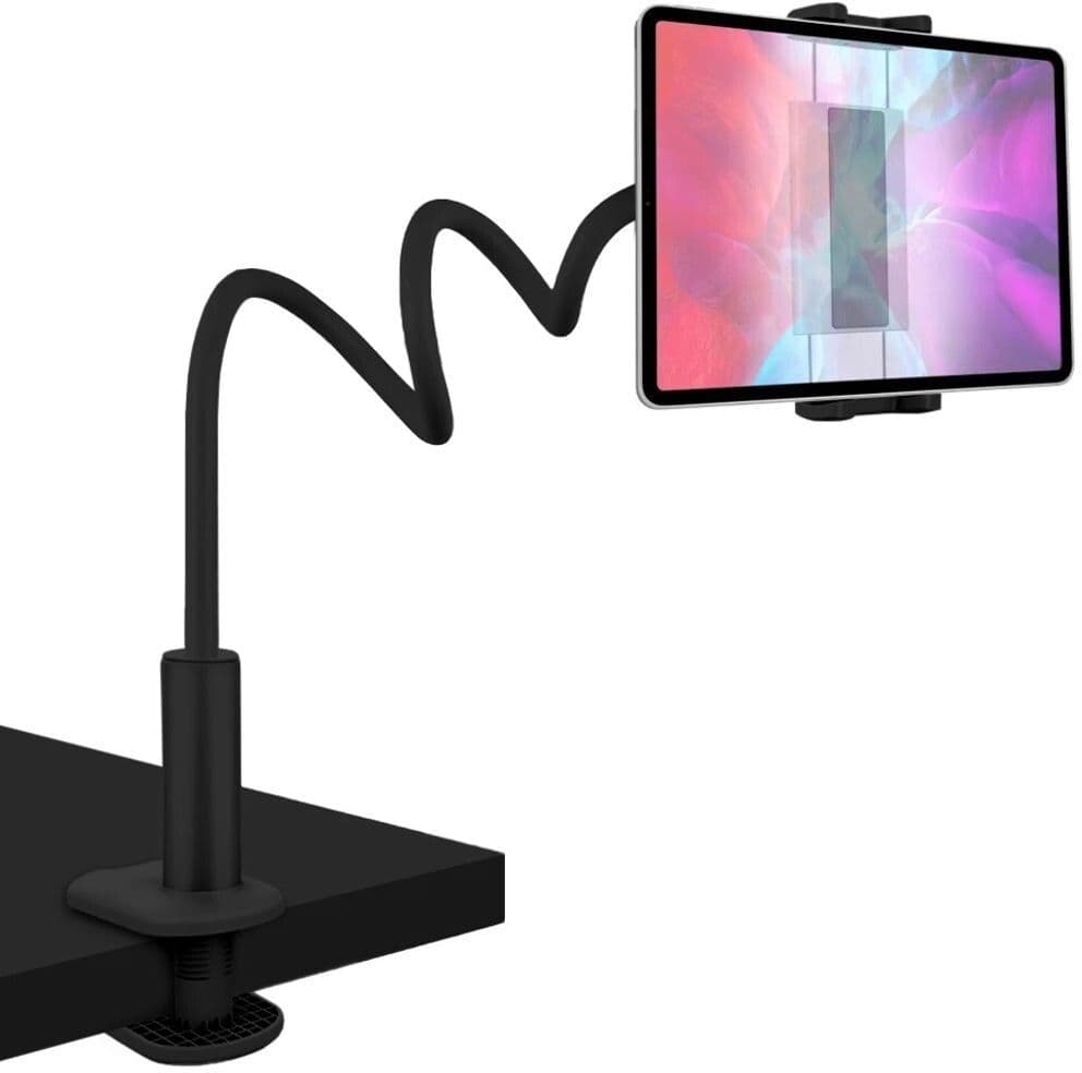 360° Holder for iPad, nettbrett og mobil med klemme fra SiGN - Svart
