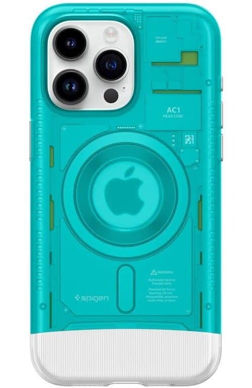 Spigen Classic C1 MagFit (iPhone 15 Pro) - Blå
