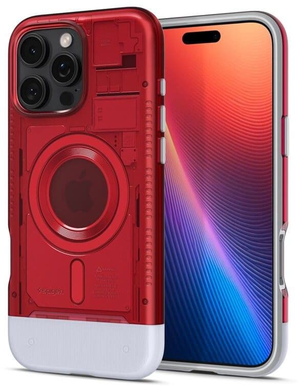Spigen Classic C1 MagFit (iPhone 16 Pro) - Rød