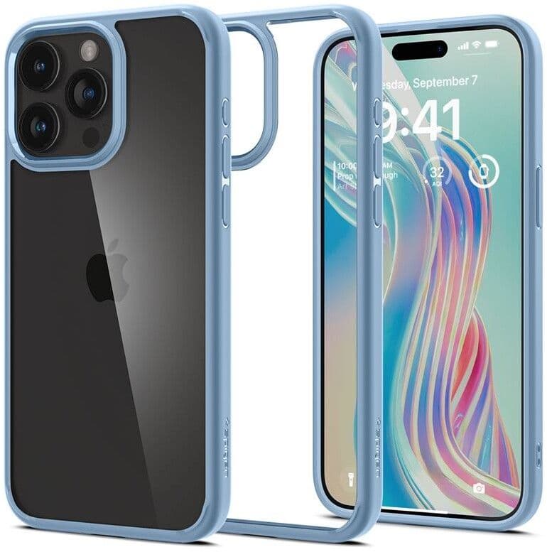 Spigen Crystal Hybrid-deksel (iPhone 15 Pro Max) - Blå