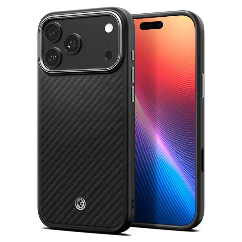 Spigen Enzo Aramid T MagFit (iPhone 17 Pro Max) - Svart/Sølv